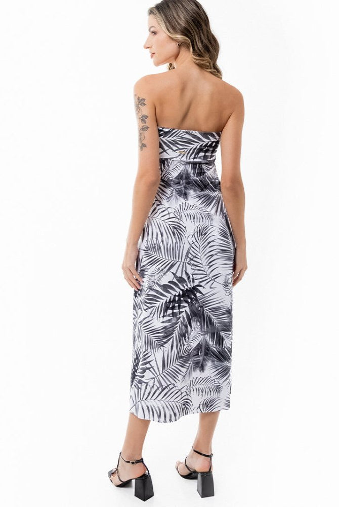 Campos Convertible Maxi Skirt - WHITE PALMS - lilikoiwear.com