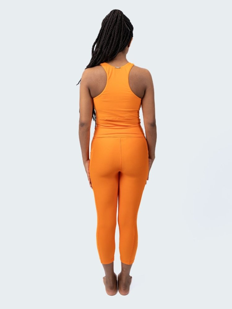Capri Legging with Pockets - PAPAYA - lilikoiwear.com