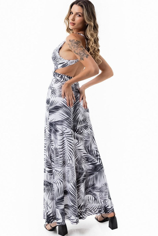 Floripa Dress - WHITE PALMS - lilikoiwear.com