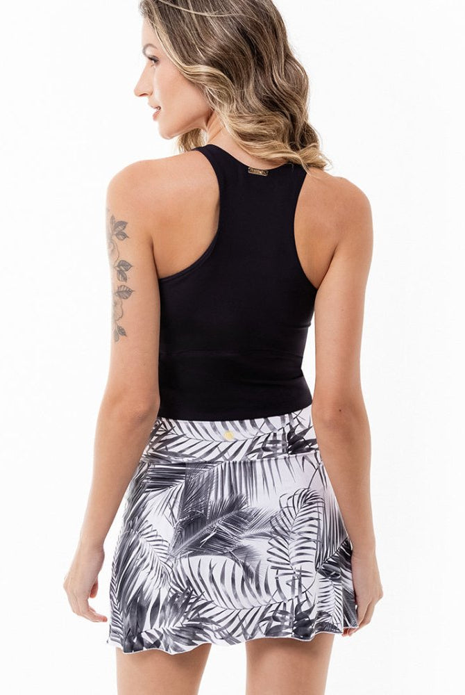 Fluity Fabric Nicole Skort - WHITE PALMS - lilikoiwear.com