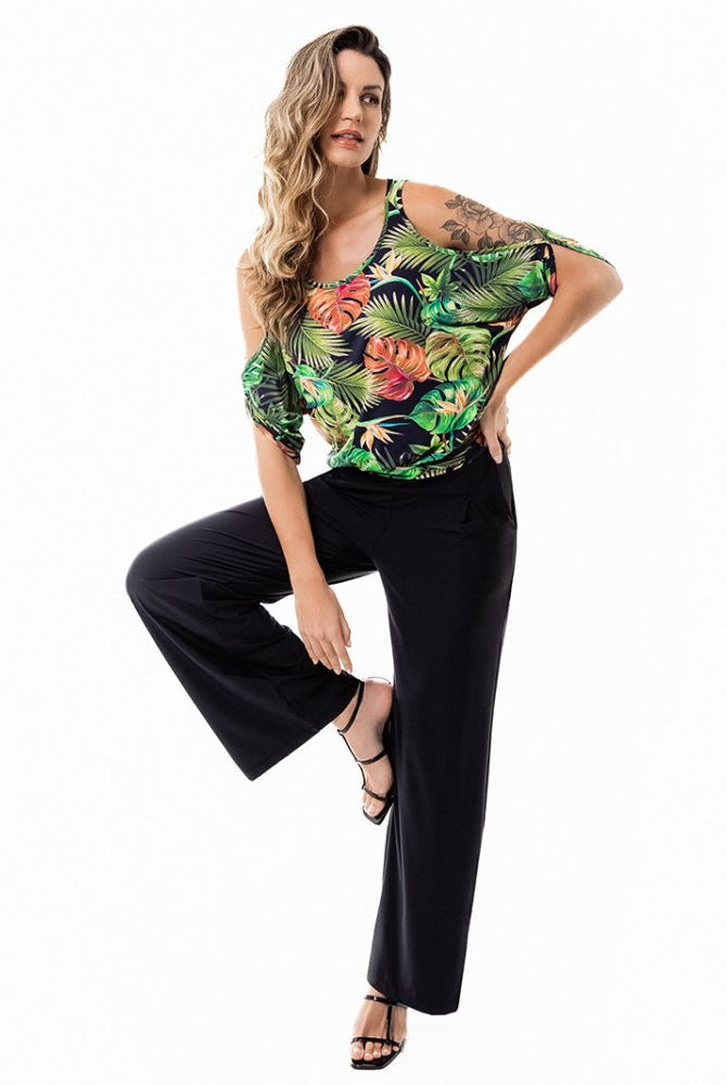 Fluity Fabric Open-Shoulder Blouse - PARADISE FOUND - lilikoiwear.com