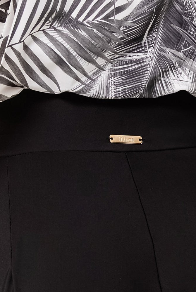 Fluity Fabric Open-Shoulder Blouse - WHITE PALMS - lilikoiwear.com