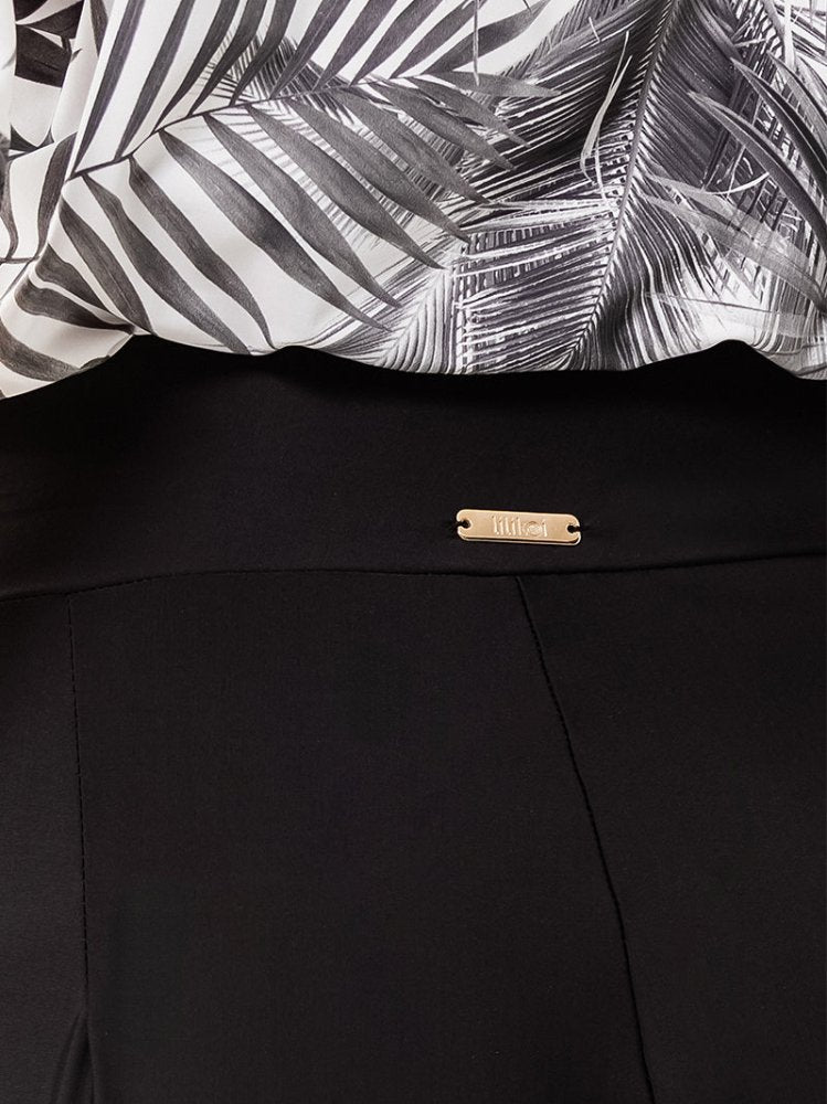 Fluity Fabric Open-Shoulder Blouse - WHITE PALMS - lilikoiwear.com