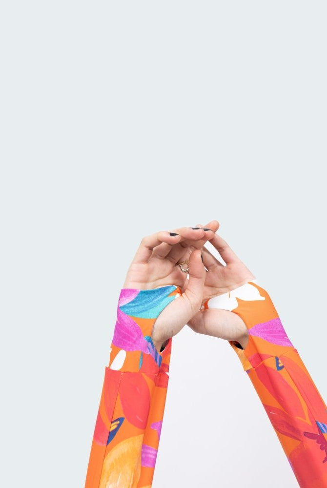 Fluity Fabric Rash Guard - PLUMERIA - lilikoiwear.com