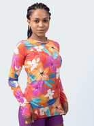 Fluity Fabric Rash Guard - PLUMERIA - lilikoiwear.com