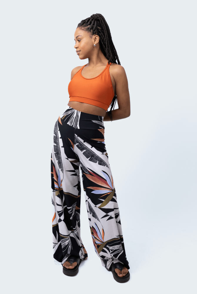 Fluity Luxe Palazzo Pants - PARADISE DECO - lilikoiwear.com