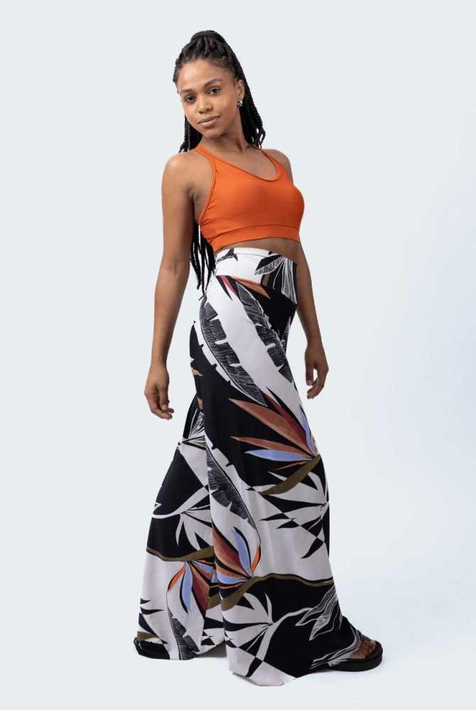 Fluity Luxe Palazzo Pants - PARADISE DECO - lilikoiwear.com