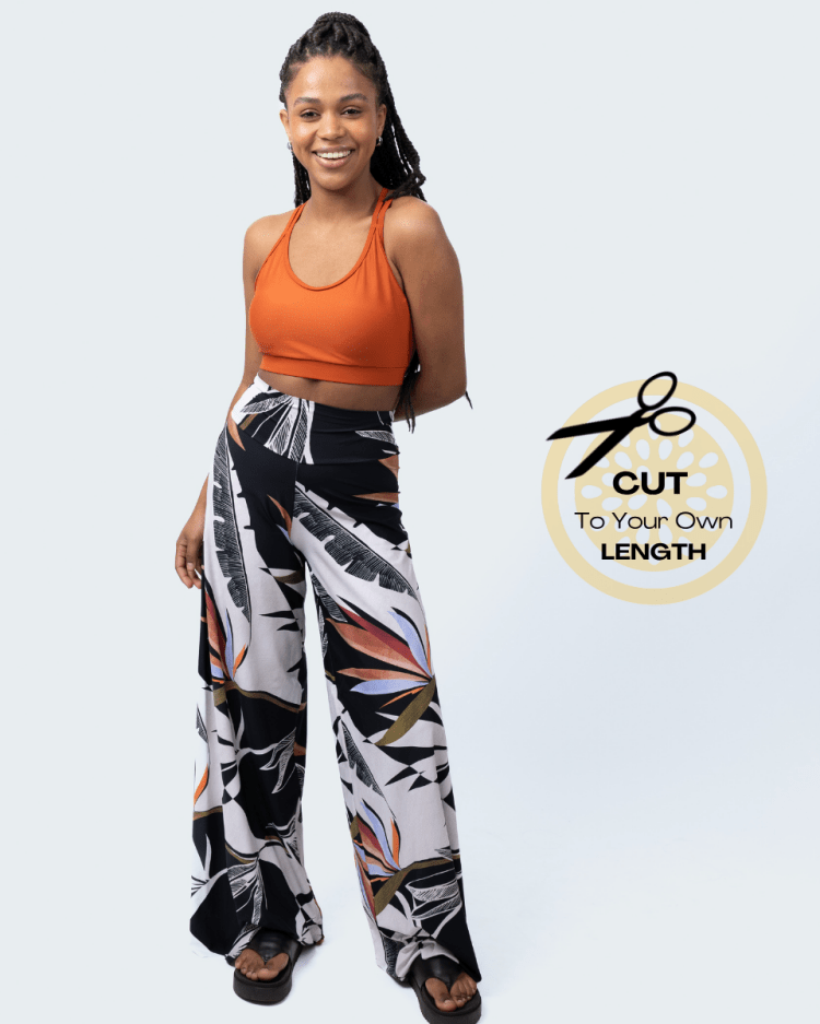 Fluity Luxe Palazzo Pants - PARADISE DECO - lilikoiwear.com