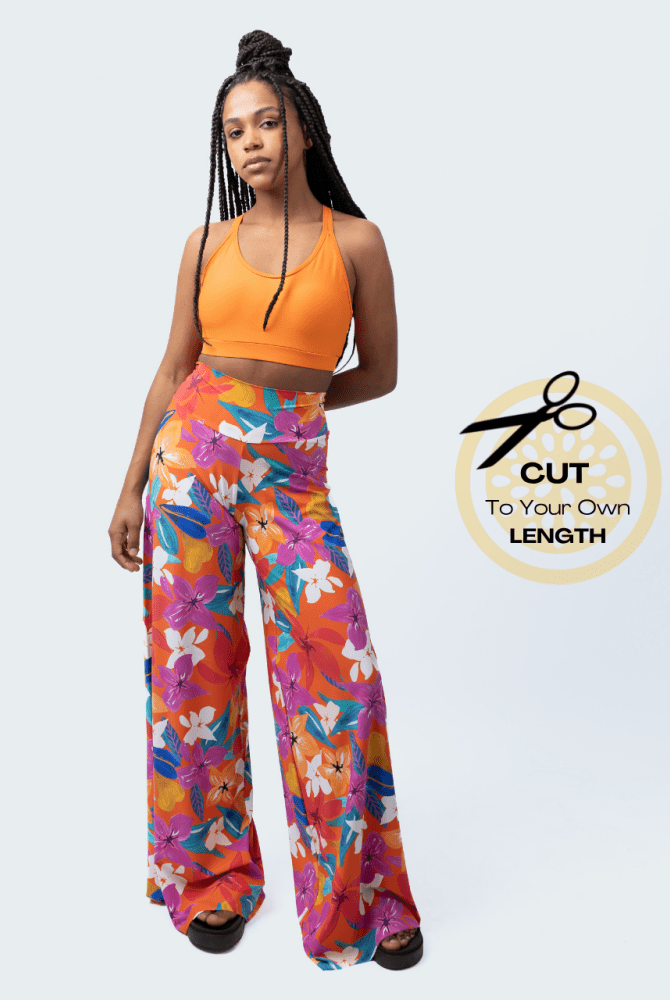 Fluity Luxe Palazzo Pants - PLUMERIA - lilikoiwear.com