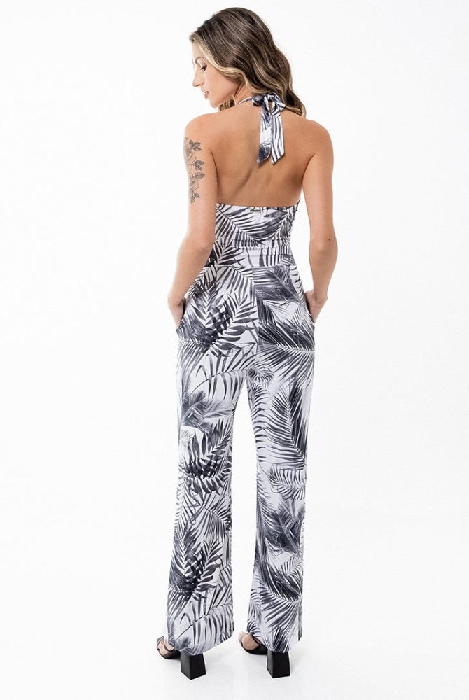 Jaeny Jumpsuit - WHITE PALMS - lilikoiwear.com