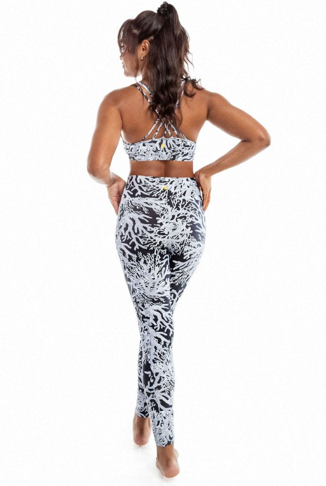 Leggings with Pockets - BLACK CORAL - lilikoiwear.com