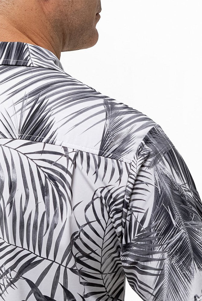 Men's Aloha Shirt - WHITE PALMS - lilikoiwear.com