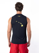 Men's Dri-Fit Sleeveless Shirt with LILIKOI logo - BLACK / YELLOW - lilikoiwear.com