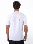 Men's Dri-Fit T-Shirt with ALOHA graphic - WHITE / GREEN - lilikoiwear.com