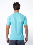 Men's Dri-Fit T-Shirt with LILIKOI logo - OCEAN / LIME GREEN - lilikoiwear.com