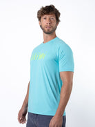 Men's Dri-Fit T-Shirt with LILIKOI logo - OCEAN / LIME GREEN - lilikoiwear.com