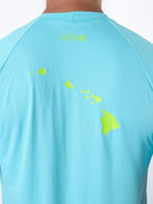 Men's Dri-Fit T-Shirt with LILIKOI logo - OCEAN / LIME GREEN - lilikoiwear.com