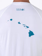 Men's Dri-Fit T-Shirt with LILIKOI logo - WHITE / BLUE - lilikoiwear.com