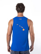 Men's Dri-Fit Tank with LILIKOI logo - ROYAL / ORANGE - lilikoiwear.com