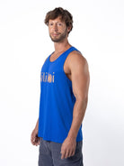 Men's Dri-Fit Tank with LILIKOI logo - ROYAL / ORANGE - lilikoiwear.com