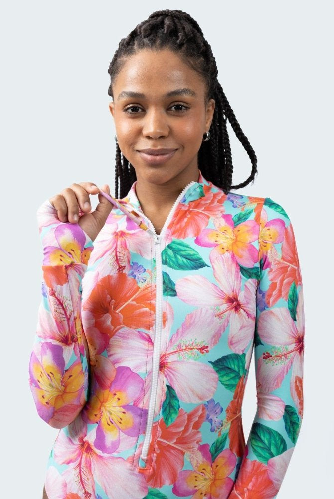 Michele One - Piece Swimsuit - HIBISCUS - lilikoiwear.com