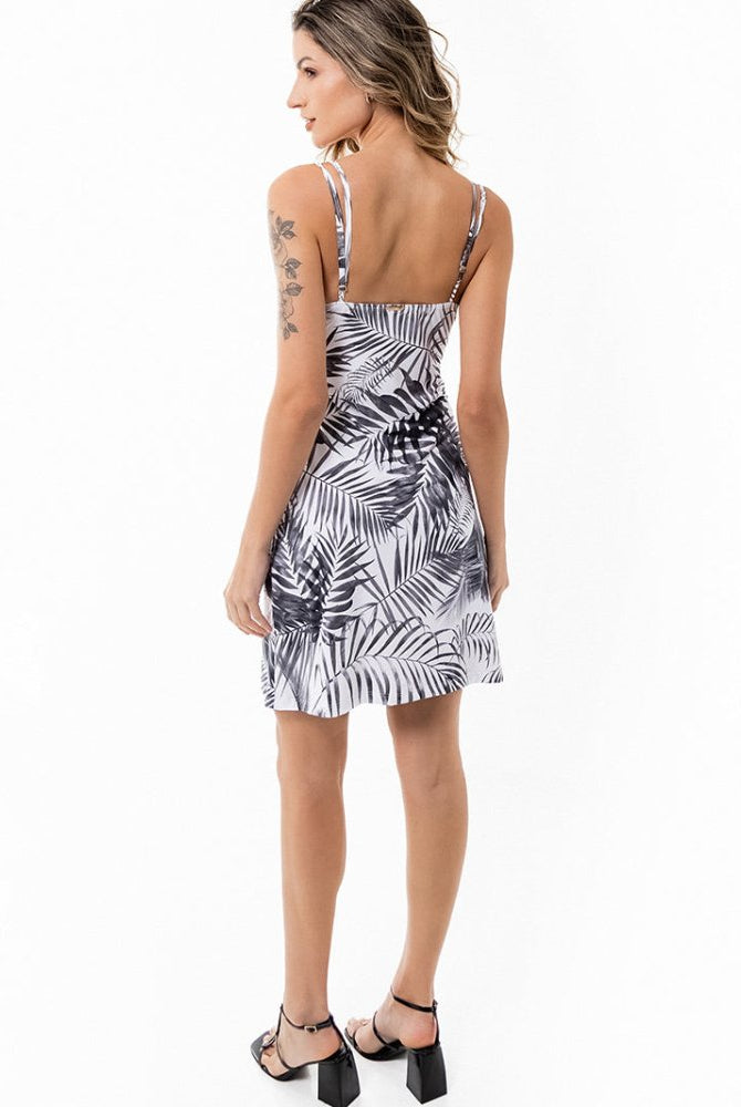 Sundress with Pockets - WHITE PALMS - lilikoiwear.com