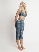 Capri Legging with Pockets - GRAPHIC BLUE - lilikoiwear.com