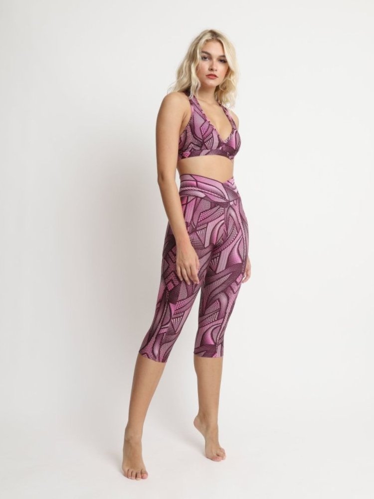 Capri Legging with Pockets - GRAPHIC VINO - lilikoiwear.com