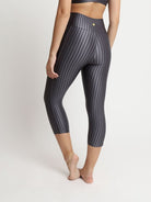 Capri Legging with Pockets - GREY STRIPE - lilikoiwear.com