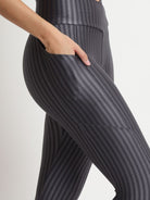 Capri Legging with Pockets - GREY STRIPE - lilikoiwear.com