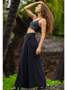 Fluity Luxe Palazzo Pants - SOLID BLACK - lilikoiwear.com