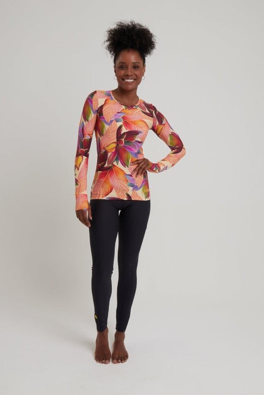 LEVITATE Leggings with Pockets - SOLID BLACK (with Hawaiian Islands) - lilikoiwear.com