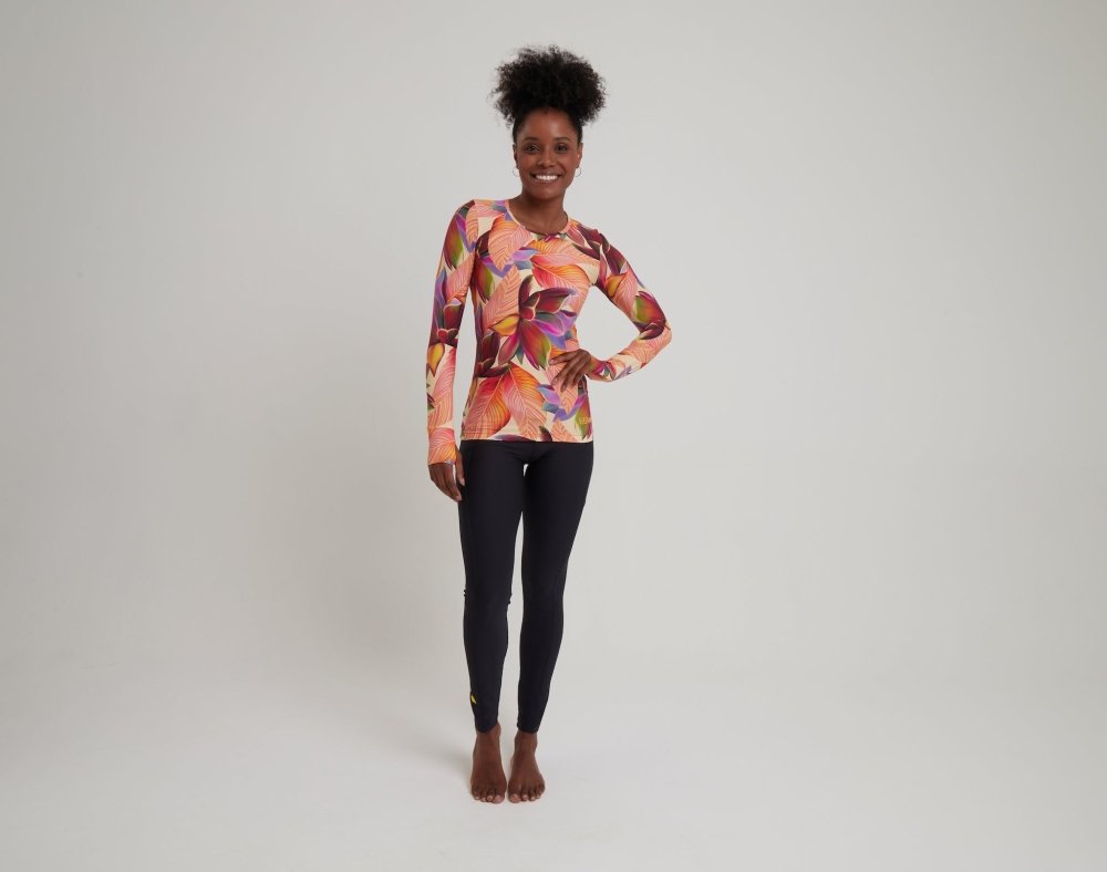 LEVITATE Leggings with Pockets - SOLID BLACK (with Hawaiian Islands) - lilikoiwear.com