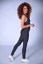 LEVITATE Leggings with Pockets - SOLID BLACK (with Hawaiian Islands) - lilikoiwear.com