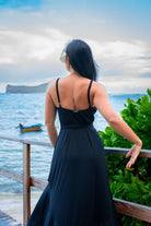 Luau Wrap Dress - SOLID BLACK - lilikoiwear.com