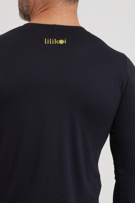 Men's Dri-Fit Long-Sleeved Sun Shirt - BLACK - lilikoiwear.com