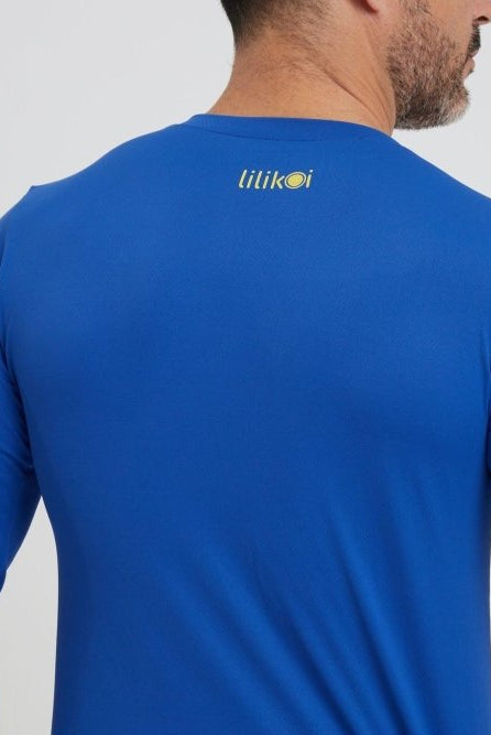 Men's Dri-Fit Long-Sleeved Sun Shirt - ROYAL BLUEm - lilikoiwear.com