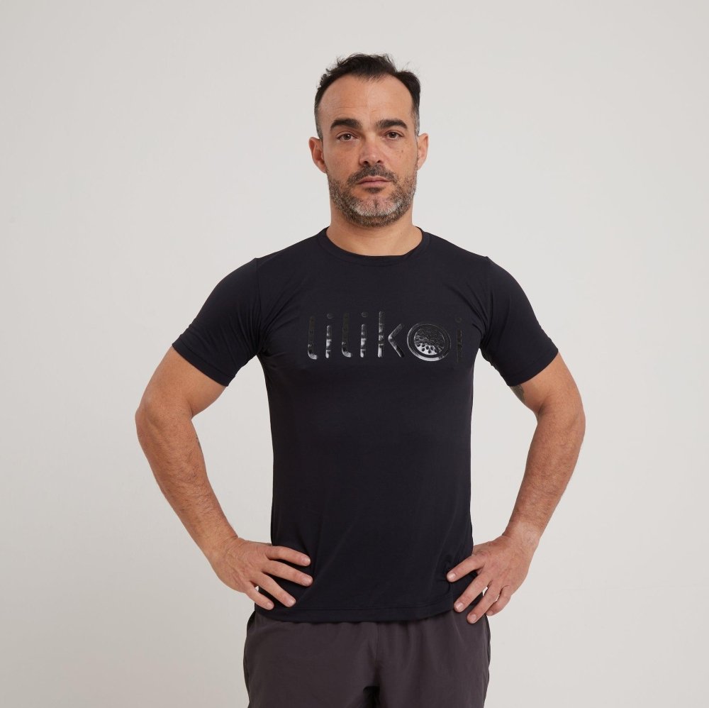 Men's Dri-Fit T-Shirt with LILIKOI logo - BLACK - lilikoiwear.com