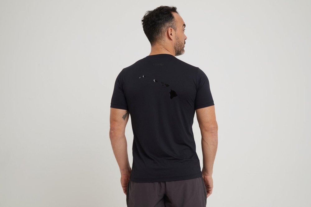 Men's Dri-Fit T-Shirt with LILIKOI logo - BLACK - lilikoiwear.com