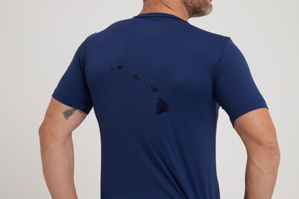 Men's Dri-Fit T-Shirt with LILIKOI logo - NAVY BLUE - lilikoiwear.com