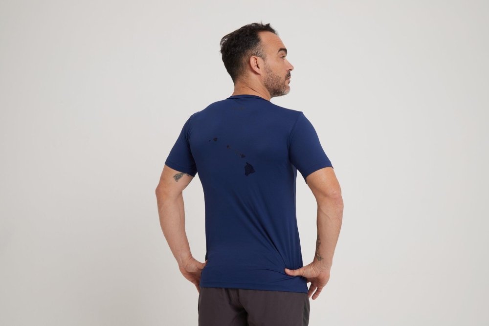 Men's Dri-Fit T-Shirt with LILIKOI logo - NAVY BLUE - lilikoiwear.com