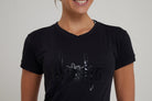 Women's Dri-Fit T-Shirt ALOHA Graphic - BLACK - lilikoiwear.com