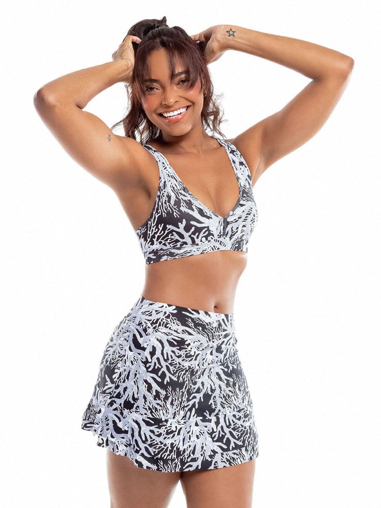 Barbara Skort - BLACK CORAL - lilikoiwear.com