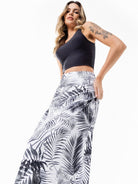 Campos Convertible Maxi Skirt - WHITE PALMS - lilikoiwear.com