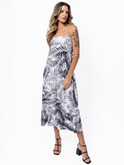 Campos Convertible Maxi Skirt - WHITE PALMS - lilikoiwear.com