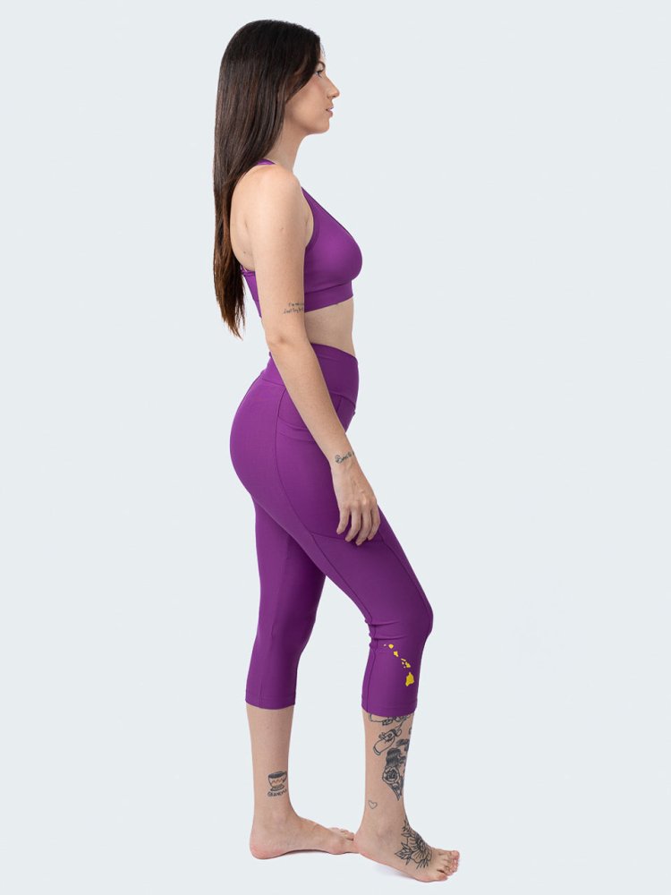 Capri Legging with Pockets - ORCHID - lilikoiwear.com