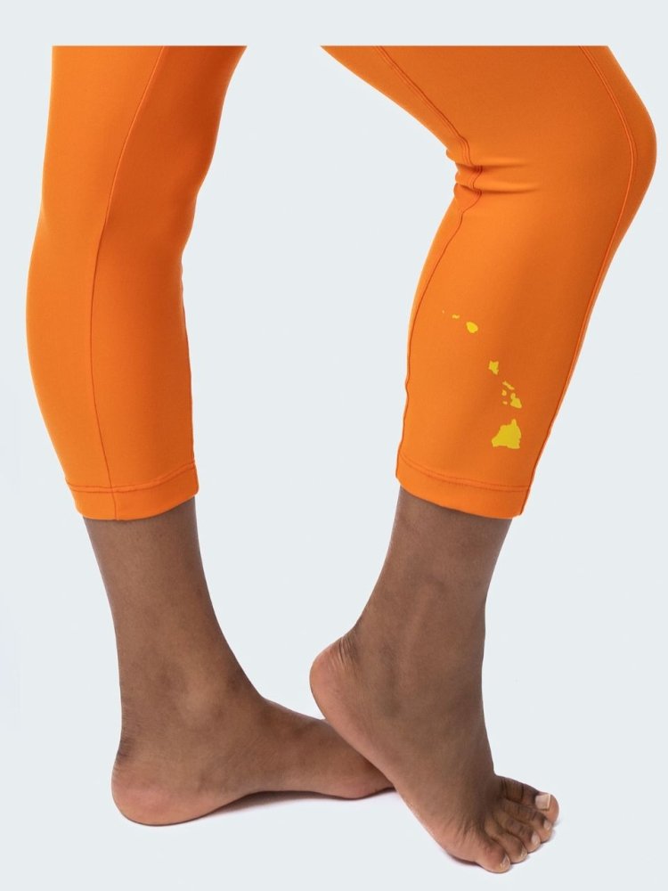 Capri Legging with Pockets - PAPAYA - lilikoiwear.com