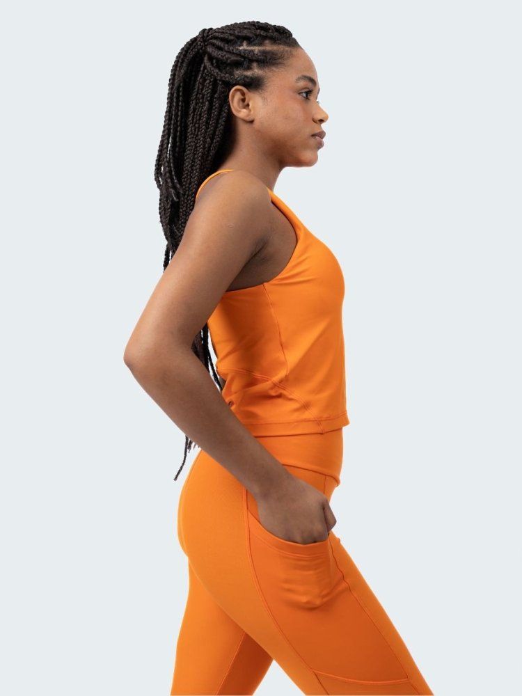 Capri Legging with Pockets - PAPAYA - lilikoiwear.com
