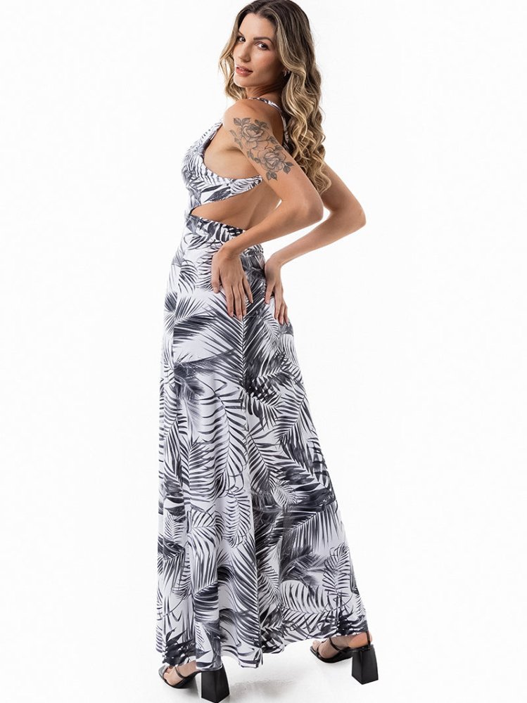 Floripa Dress - WHITE PALMS - lilikoiwear.com