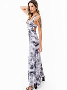 Floripa Dress - WHITE PALMS - lilikoiwear.com